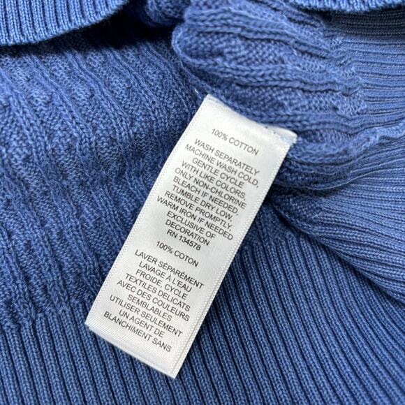 Vineyard Vines XL Navy Blue Cable Knit Long Sleeve Pullover Sweater NWT - Picture 4 of 6